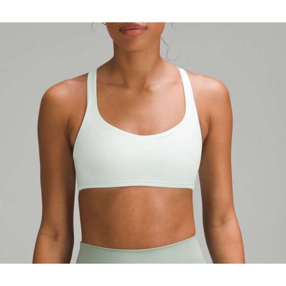 Lululemon Free To Be Strappy Back Yoga Sports Bra White Criss Cross Size 4 - Picture 3 of 5